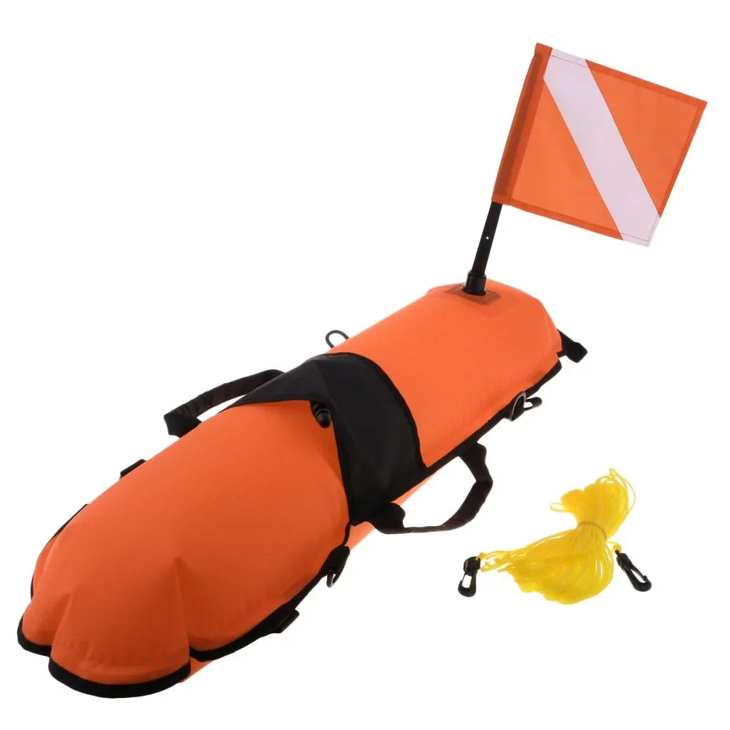 with Visible D-, Buoy High Inflator Scuba , Freediving Safety Float 20m Oral Flag, Diving Diver Snorkeling, Spearfishing,