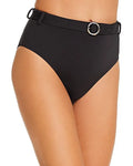 BLACK Bikini High-Waist Belted Large US Swim Bottom, Aqua