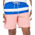 Pale Trunks Nautica Men's Colorblocked 8" Coral-2XL in Swim T01131