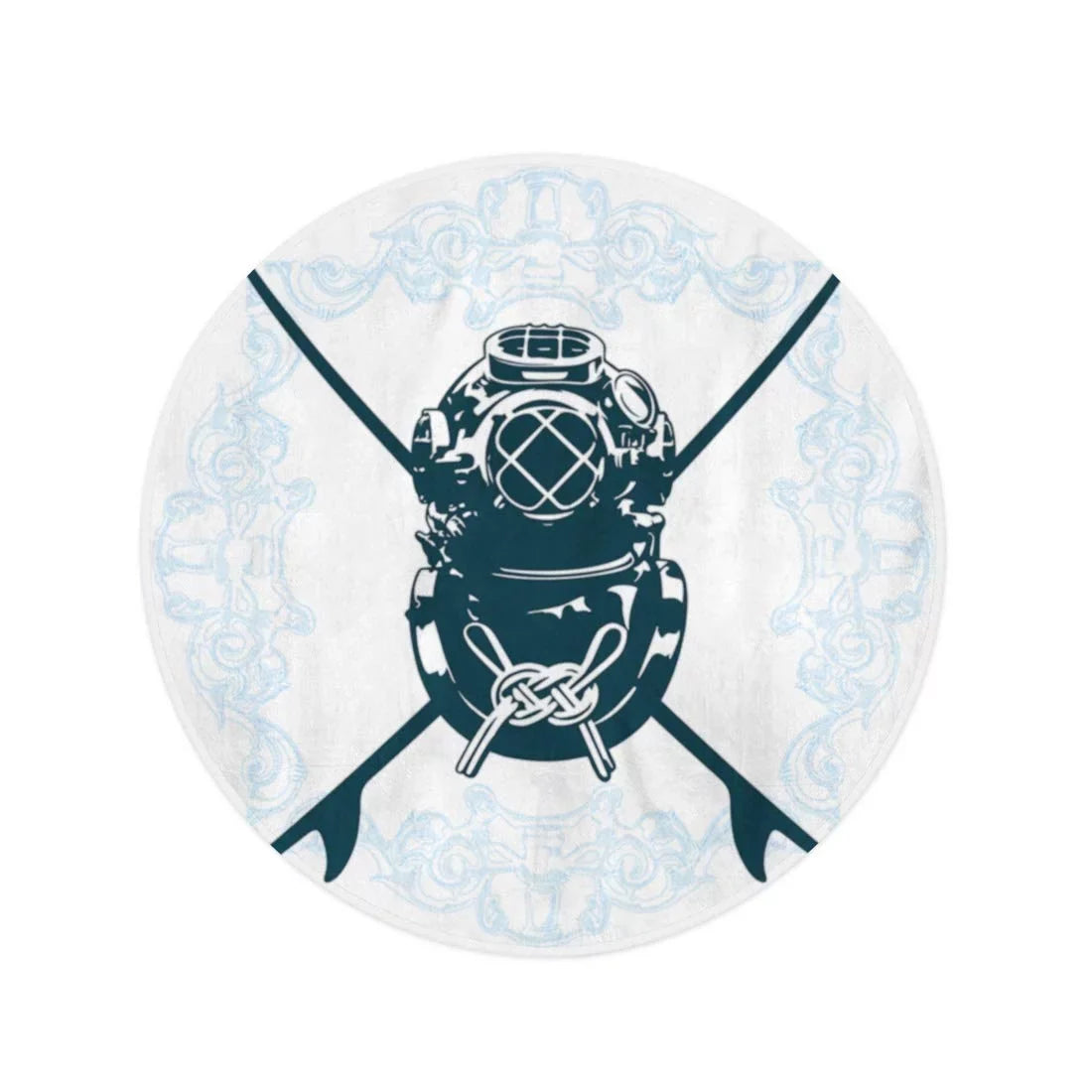 Towels Circular Beach Travel Mat SIDONKU Round 60 Surf Circle Antique Towel Blanket Aqualung Activity Suit Throw Beach Shield Diving inch Surfboard Tapestry Classic