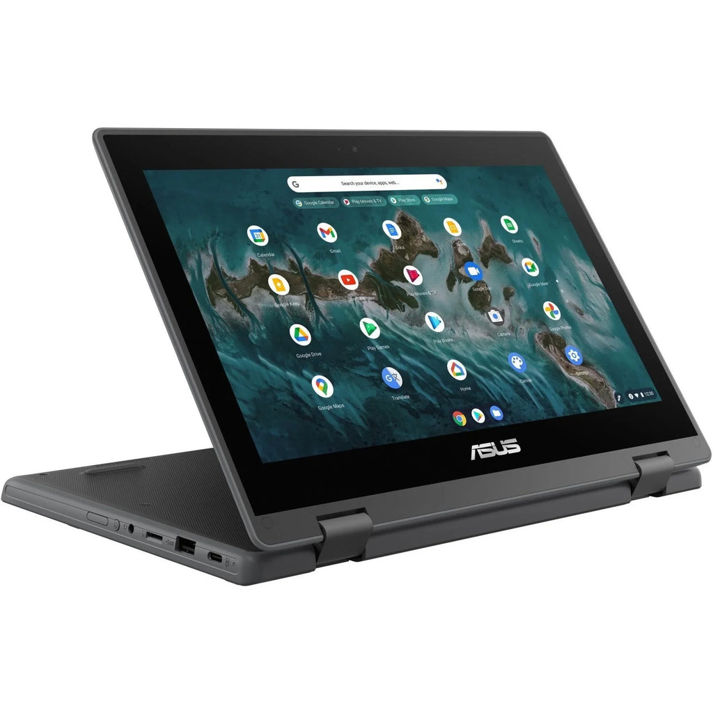 SSD, 11.6" Flip Celeron Asus Chromebook CR1100FKA-YZ184T 64GB N5100, ChromeOS, Touchscreen, Intel