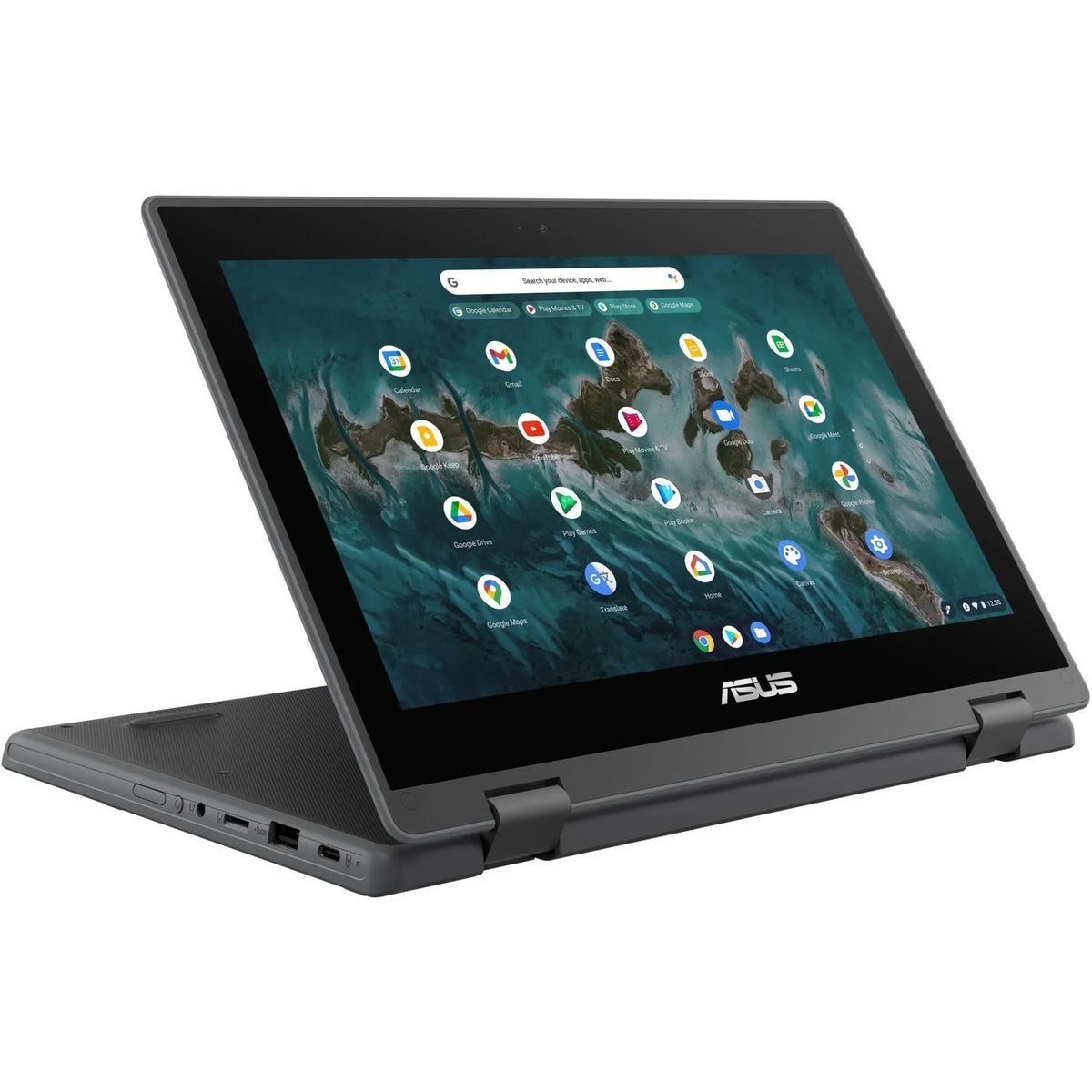SSD, 11.6" Flip Celeron Asus Chromebook CR1100FKA-YZ184T 64GB N5100, ChromeOS, Touchscreen, Intel