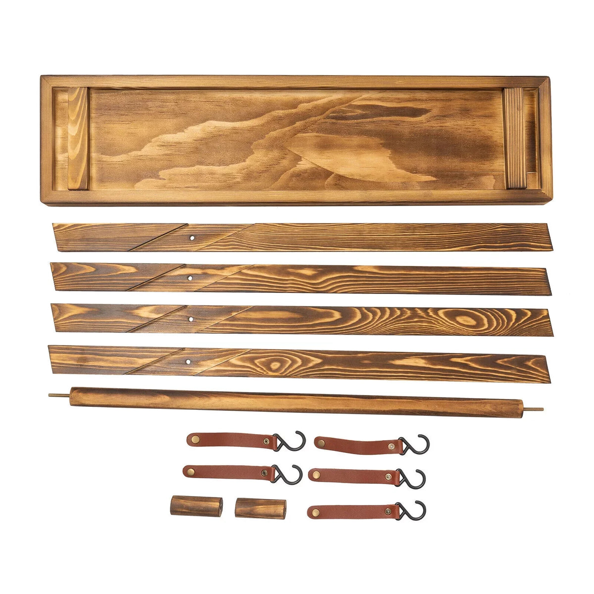 Miumaeov Portable Wooden for Shelf Picnic, Rack Table Grill Rack exterior Storage BBQ Picnic Camping,