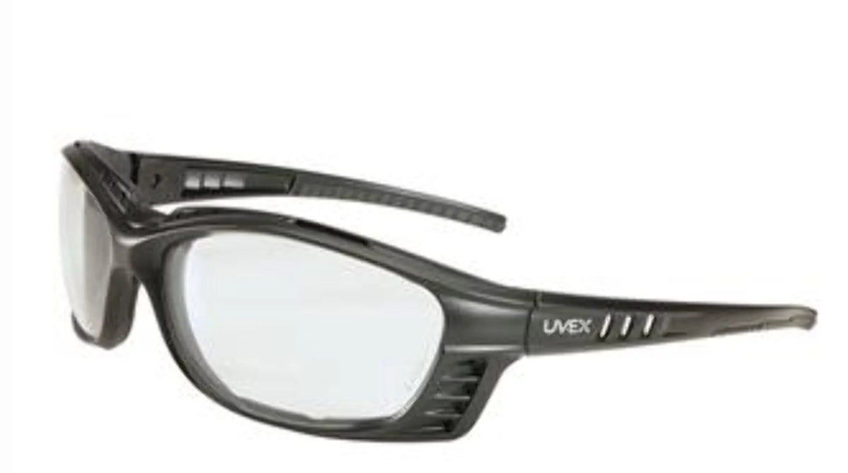 Anti-Fog With Frame Livewire Honeywell Head by Glasses Uvex And Strap Expresso Black Matte Lens Safety HydroShield With