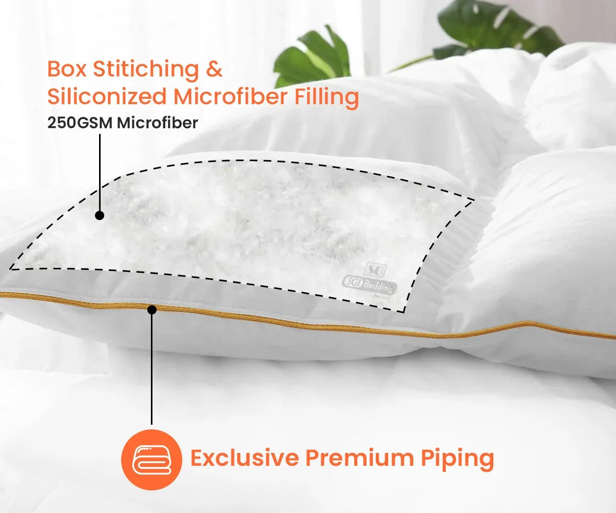 Microfiber Cotton Egyptian Insert Premium Thread with Super Shell Pillowcases Pinch 300 Blue Count 1000 Fill Mediterranean Soft GSM With Fluffy Matching Siliconized Plush Comforter Piping Duvet & King