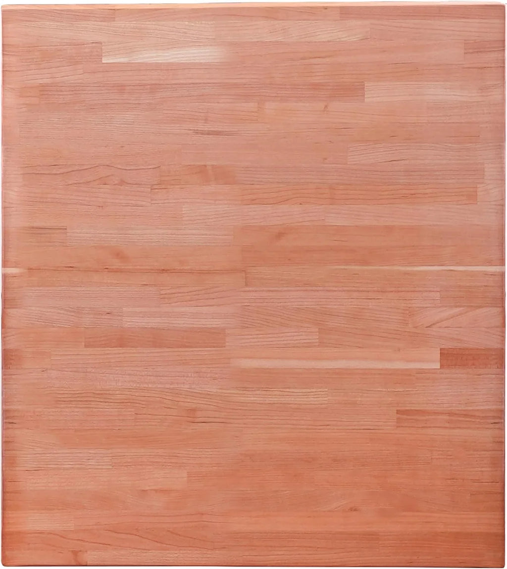 With Hardwood Wood Kitchen, W Polished, Countertop, L Food-Safe For 24" Counter Both Slabs 25" Top, 1.5" Prefinished Reversible, Thickness, Butcher Solid Grown Oil, Block X Side Cherry