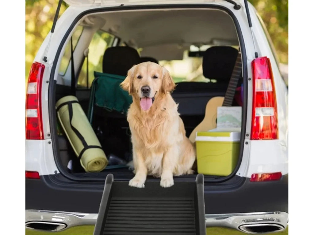 Ladder Ramp Folding Pet Dogs lb, Portable Dog Boat Siderails, Truck, Supports Car Non-Slip, Storage, Bed, SUV, for Large with Step for Easy Ramp, Stairs 150 Foldable