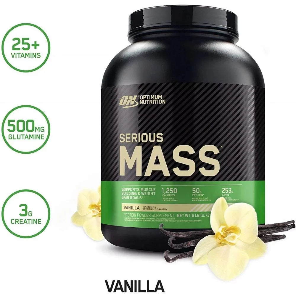 Protein Serious 6.lb Weight Vanilla, Nutrition, Mass, Powder, Optimum Gainer