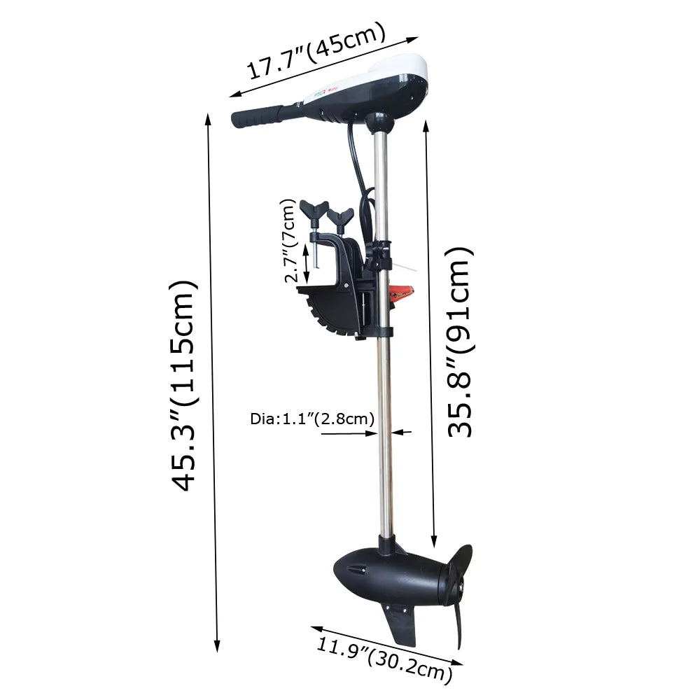 Outboard PreAsion Outboard 240lbs Motor Engine 24V Trolling Motor Electric Saltwater Electric Thrust