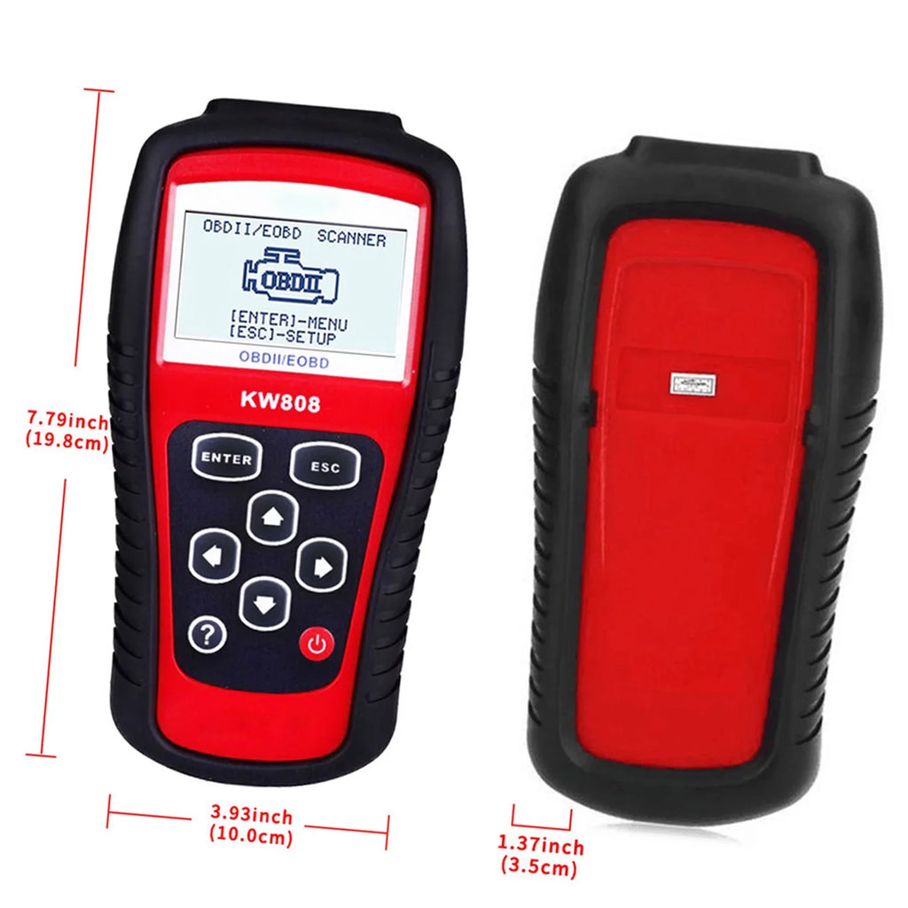 Friendly for User DIY Auto Scanner Decoder Detection / and Diagnostic OBDII Cars Code Reader Scanner Maintenance EOBD KW808 Automotive Car