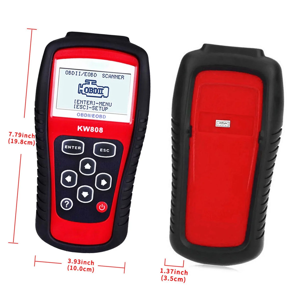 Friendly for User DIY Auto Scanner Decoder Detection / and Diagnostic OBDII Cars Code Reader Scanner Maintenance EOBD KW808 Automotive Car