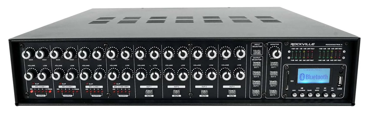 System Audio Matrix Ceiling 4-Zone Multi Black (10) Room 70v Speakers w/ JBL