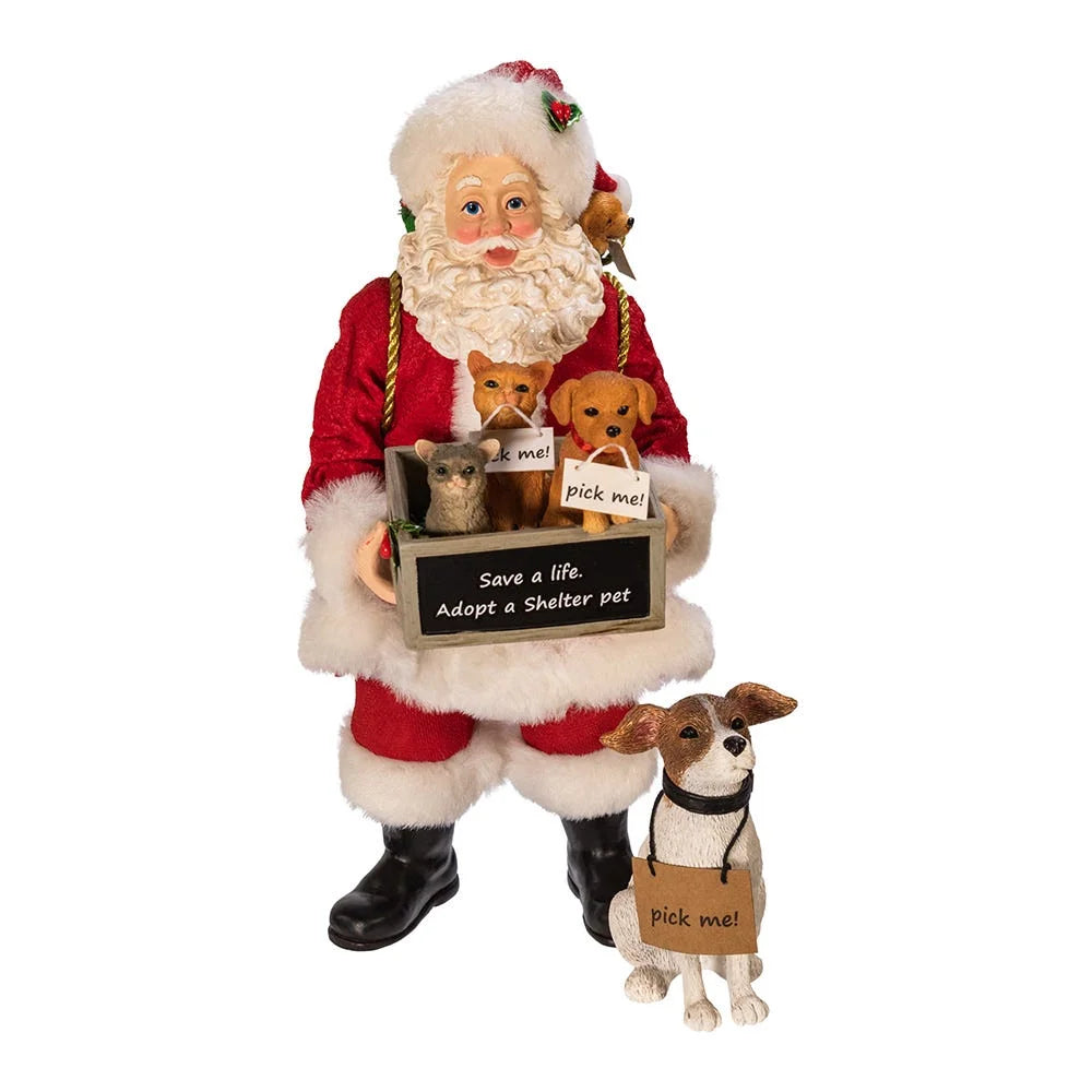 Dog, with 10.5-Inch Adler Set Fabriché™ Piece Kurt 2 Adopt-a-Pet Santa