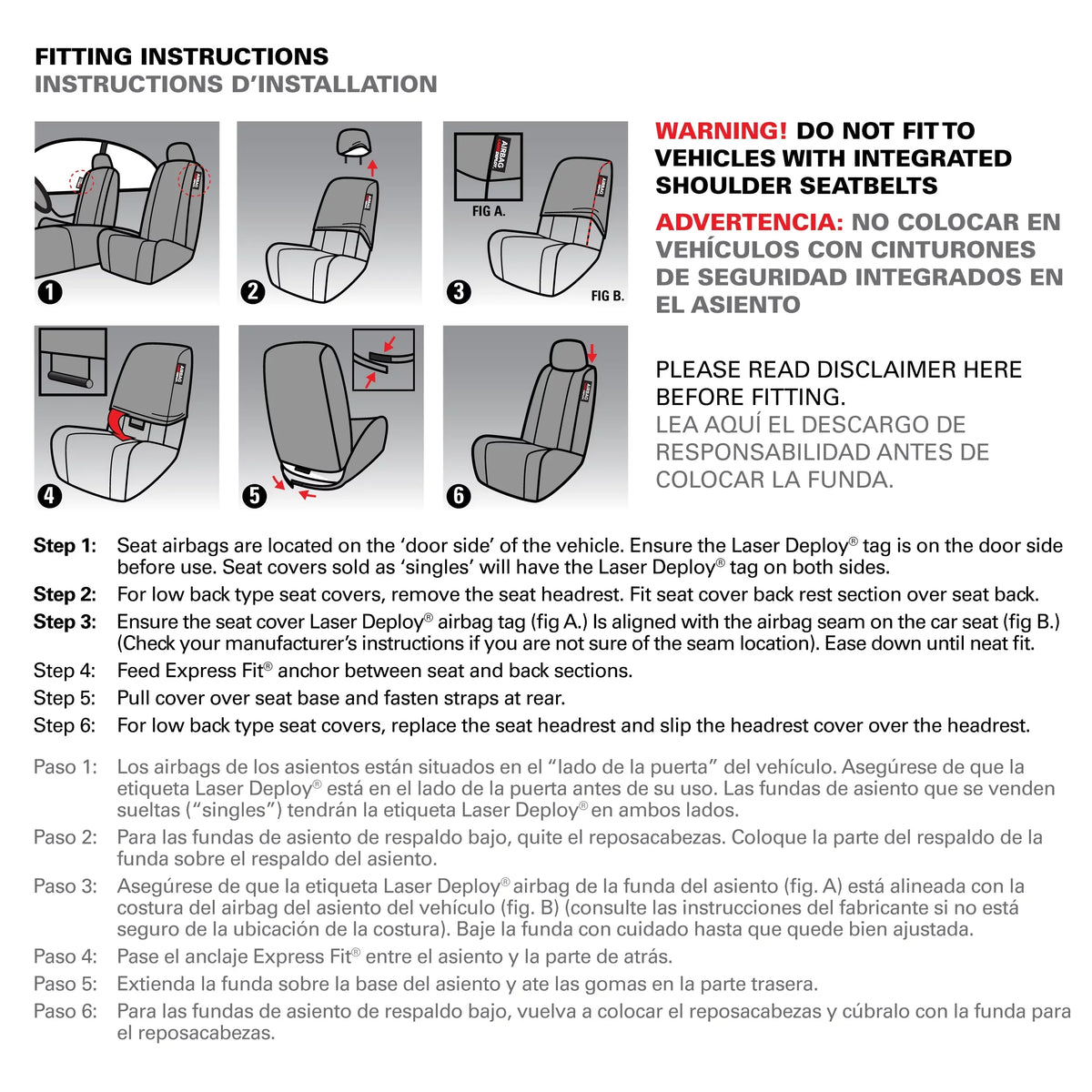 806514 Leather Dickies Prestige Car Vegan Seat Front Beige, 2 Genuine Piece Covers