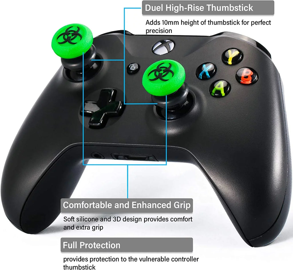 Rubber AXTION X/S Sets Xbox Thumbstick New Bundle for Green) Extender & & Like One Cover Texture FPS BOLT Silicone Series 3D 2 Controller(BioH Grip Xbox
