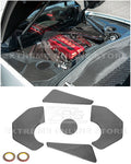 Factory C8 Tape-On design For Bay GM FIBER 5 2020-Present Panel Overlay Trim Accents Cover Pcs Corvette Engine Replacement CARBON