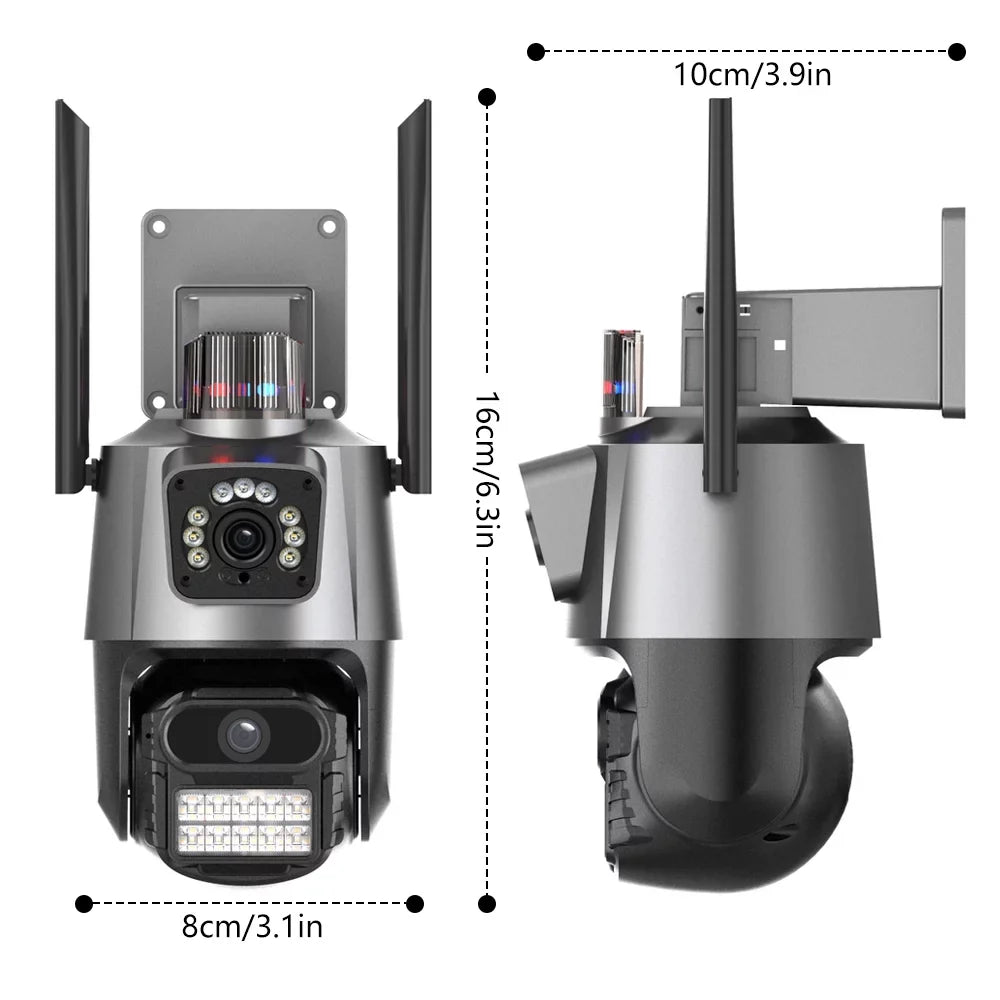 Audio 2-Way Kepeak Dual Vision, Waterproof Wi-Fi View, Security Night Home exterior 360° Surveillance Camera, Cameras Lens