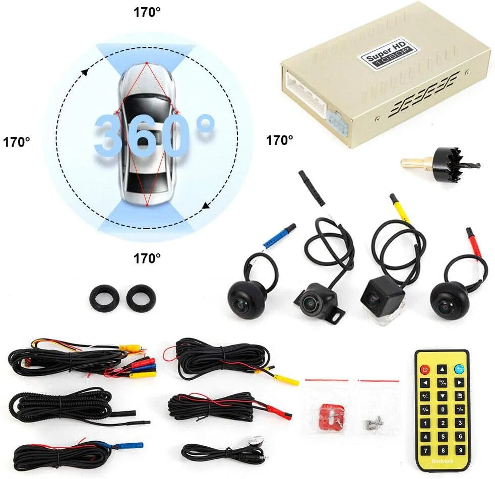 parking TFCFL monitoring DVR Bird Camera 360 Surround System Backup Record View Car