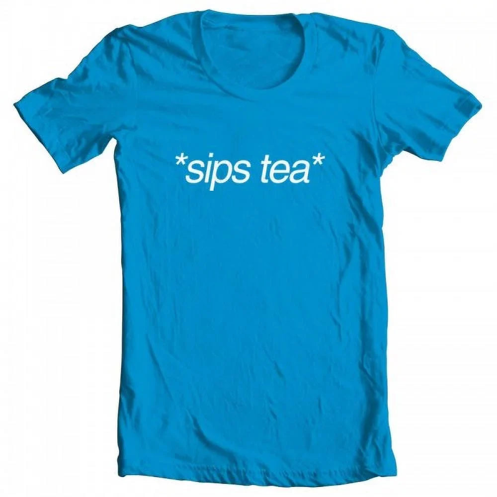 Inspired Meme Women's Kermit Turquoise Sips XX-Large Artwork Tea Original GEEK TEEZ T-shirt by
