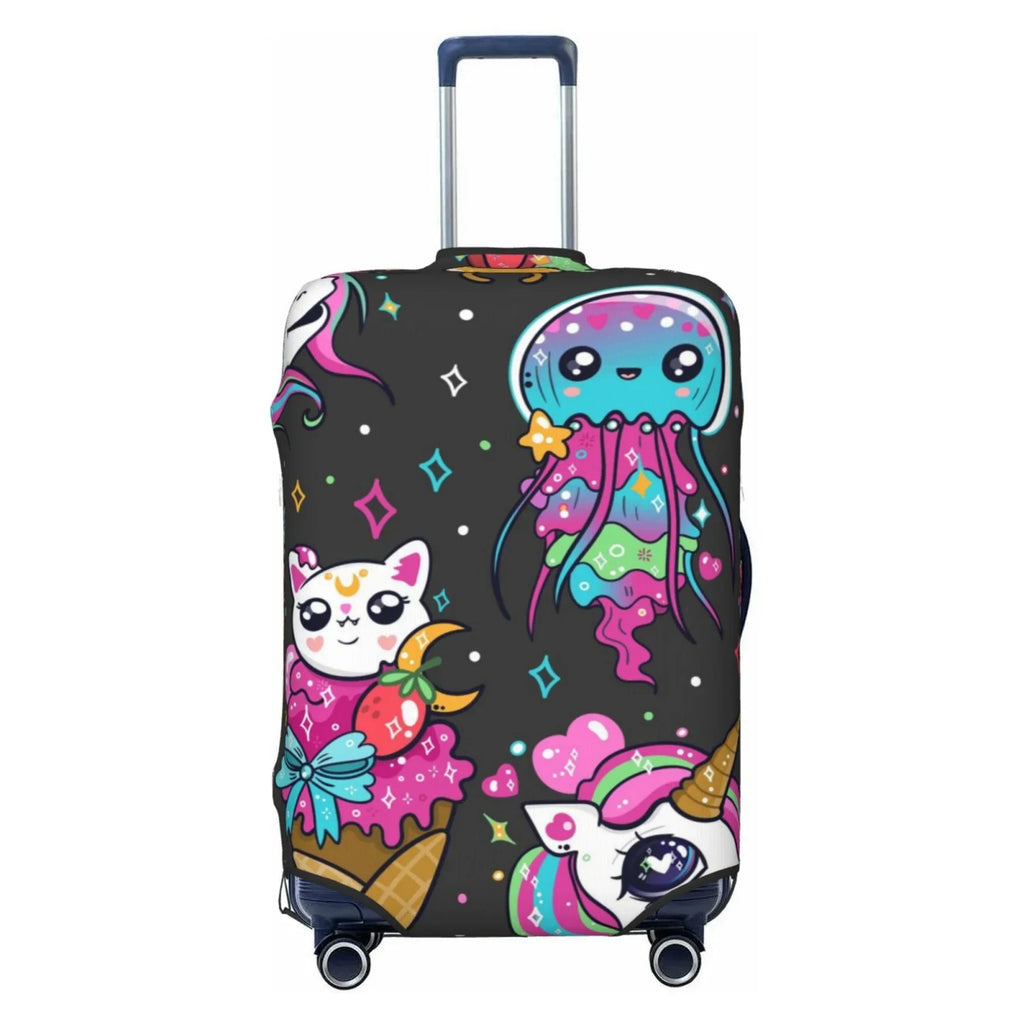 And 18-32 Protector Unicorn Cat Luggage,Washable Fit Stratch Resistance Icecream Cover Covers Protector,Suitcase Protector Cover And Rainbow Dust Fotbe Luggage Inch
