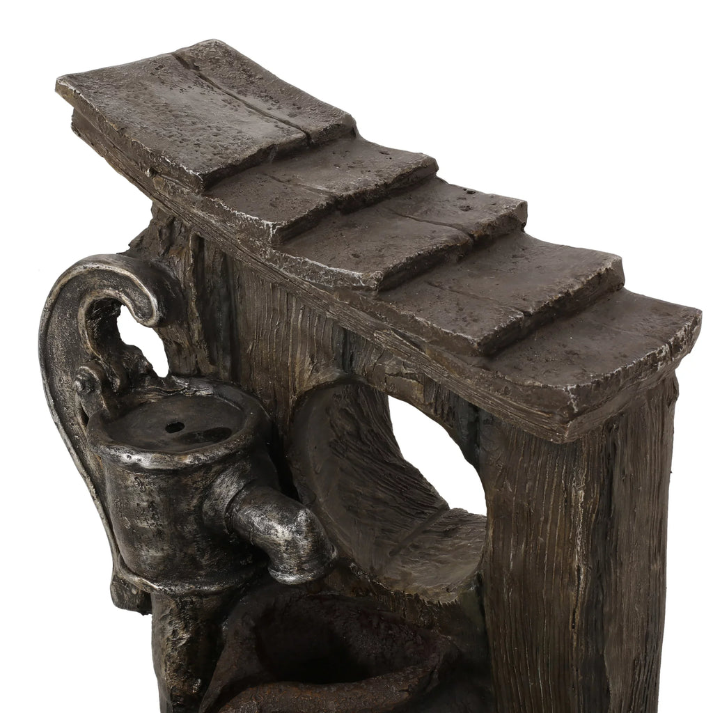 3 Haralson Gray Fountain, Brown Tier and exterior Jar
