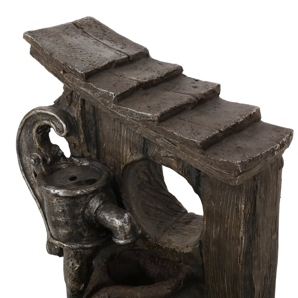 3 Haralson Gray Fountain, Brown Tier and exterior Jar