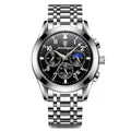 Waterproof Watch Man Steel Top Luminous Men Full Fashion Wristwatch Brand S Chronograph 8169 POEDAGAR Quartz Date Black Luxury Sport Watches