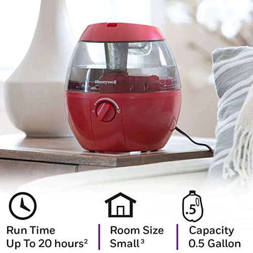 Honeywell HUL520R Mist Humidifier, Cool Mistmate Red