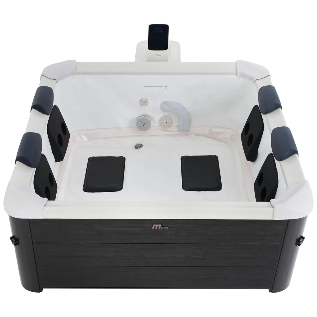 Jets LED Hot Strip Tub Squared Plus 6 with MSpa & Massage Oslo Hydro Person