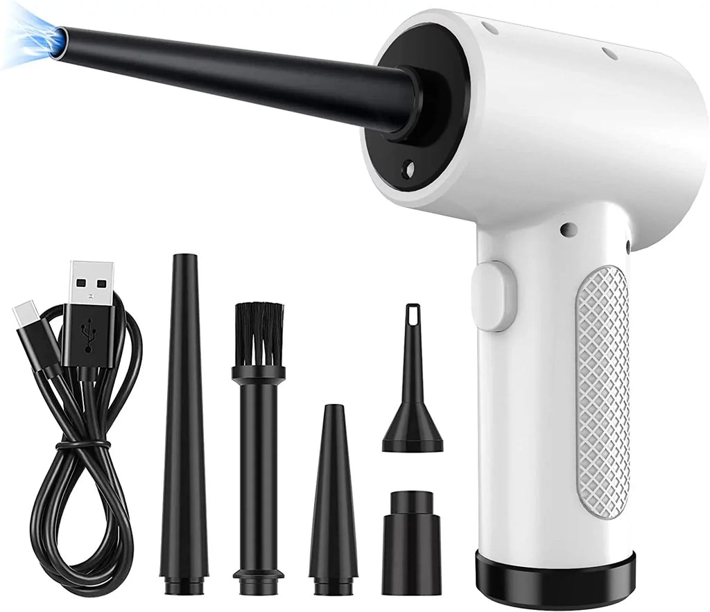 for Computer/Conditioner/Car Cordless Air Fast 3 6000mAh10W Duster, Keyboard Compressed Speed, with Powerful Dust Light Off/Cleaning LED Charging 51000RPM, Cleaner