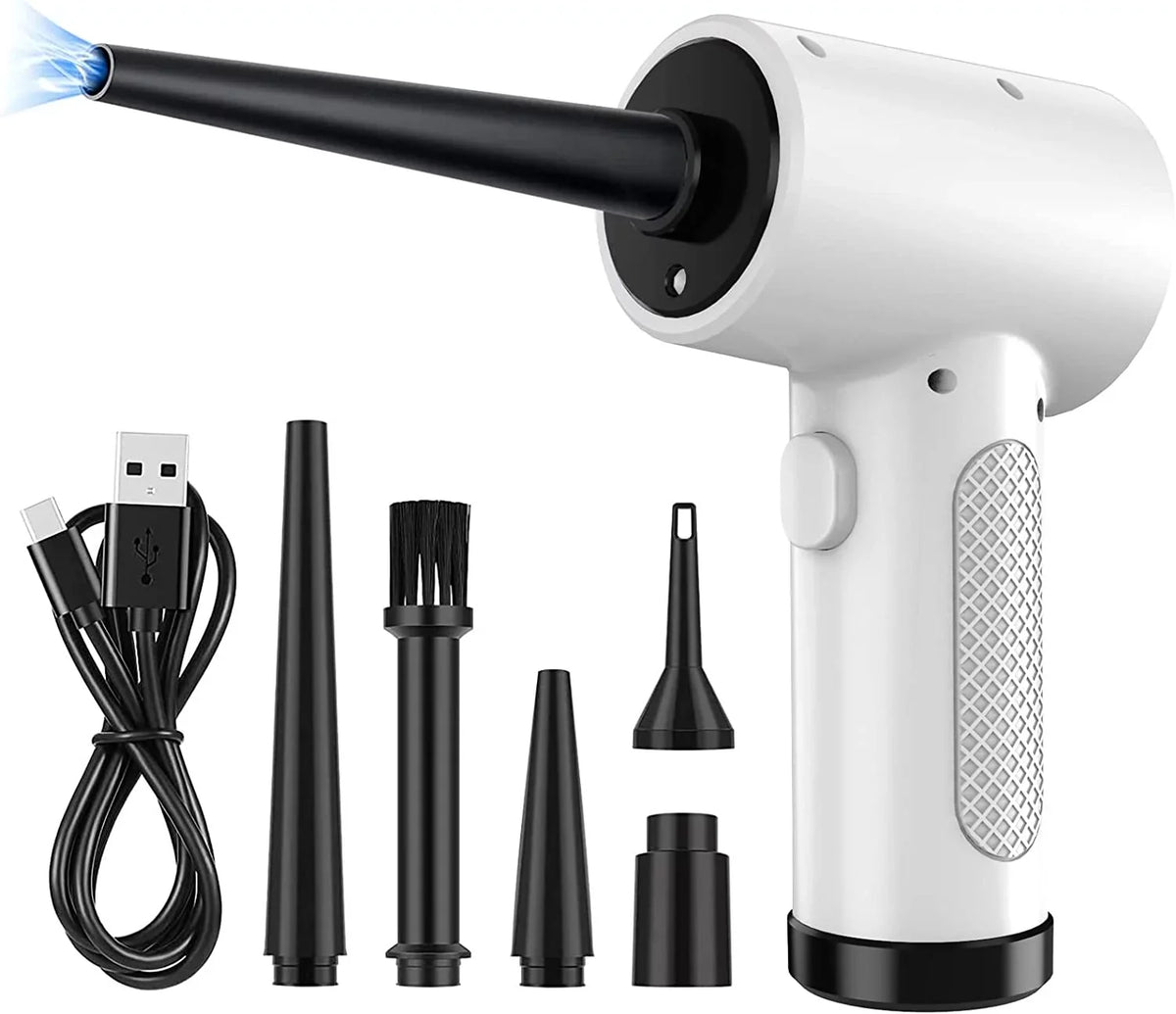 for Computer/Conditioner/Car Cordless Air Fast 3 6000mAh10W Duster, Keyboard Compressed Speed, with Powerful Dust Light Off/Cleaning LED Charging 51000RPM, Cleaner