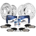 2011 Rotors Brake 2013 2014 Slotted 2015 2009 Axle Brake Replacement Jeep Pads for Ceramic Wrangler Front Detroit 11.89'' Drilled 2008 Kit 2012 2007-2017 : & Front Rotor Rear 2010 2016 - Brakes