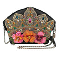 NEW Black Crown Crossbody Frances Flower Handbag Jewelry Mary Princess
