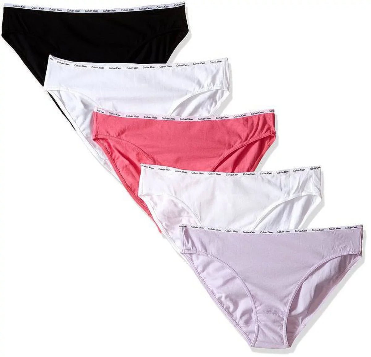 Stretch Panty Bikini Purple, XL 5 Logo Women's Klein Pack, Pink Cotton Calvin