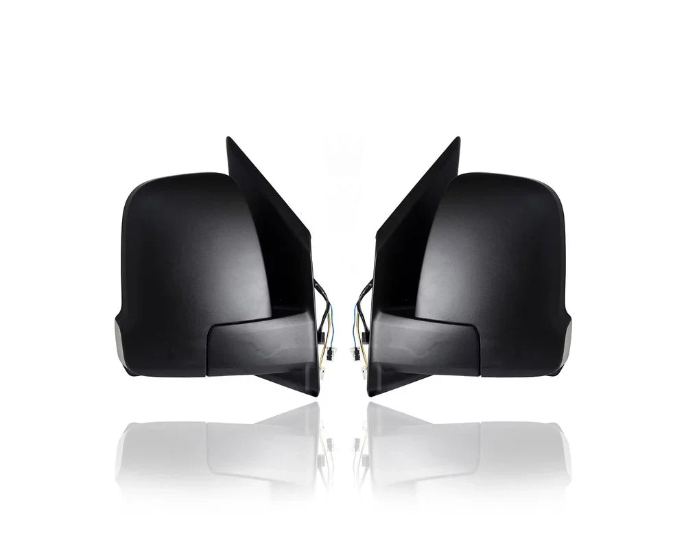 Passenger, Set Compatible/Replacement Mirror Door - - Mercedes-Benz for Without 19-22 - Manual-Folding Heated 9108111000, - Van Cargo Sprinter Textured Camera, 9108111100 Pair, Side Powered, '19-20