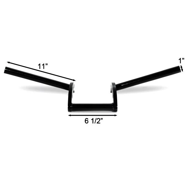 Handlebar Black Bike Compatible Krator FLHP Davidson Police with Harley 1" Cruiser Z-Bars Motorcycle