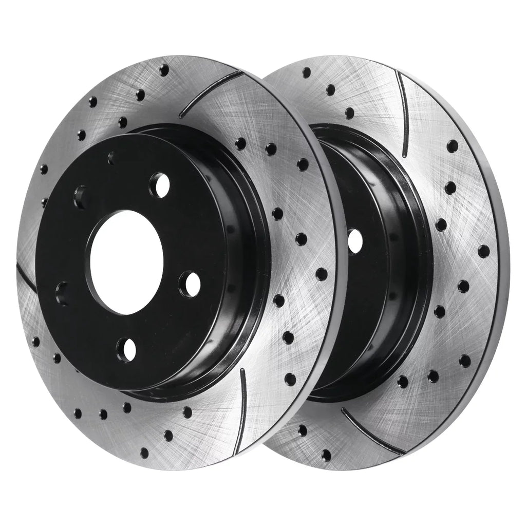 2019 for FWD Drilled 2016 BRKPK200 2.5L Rotors Brake 2018 Slotted 2020 4 Mazda Rear 2022 Front of 2.0L CX-5 Replacement AWD Black 2017 AutoShack Set 2021 and