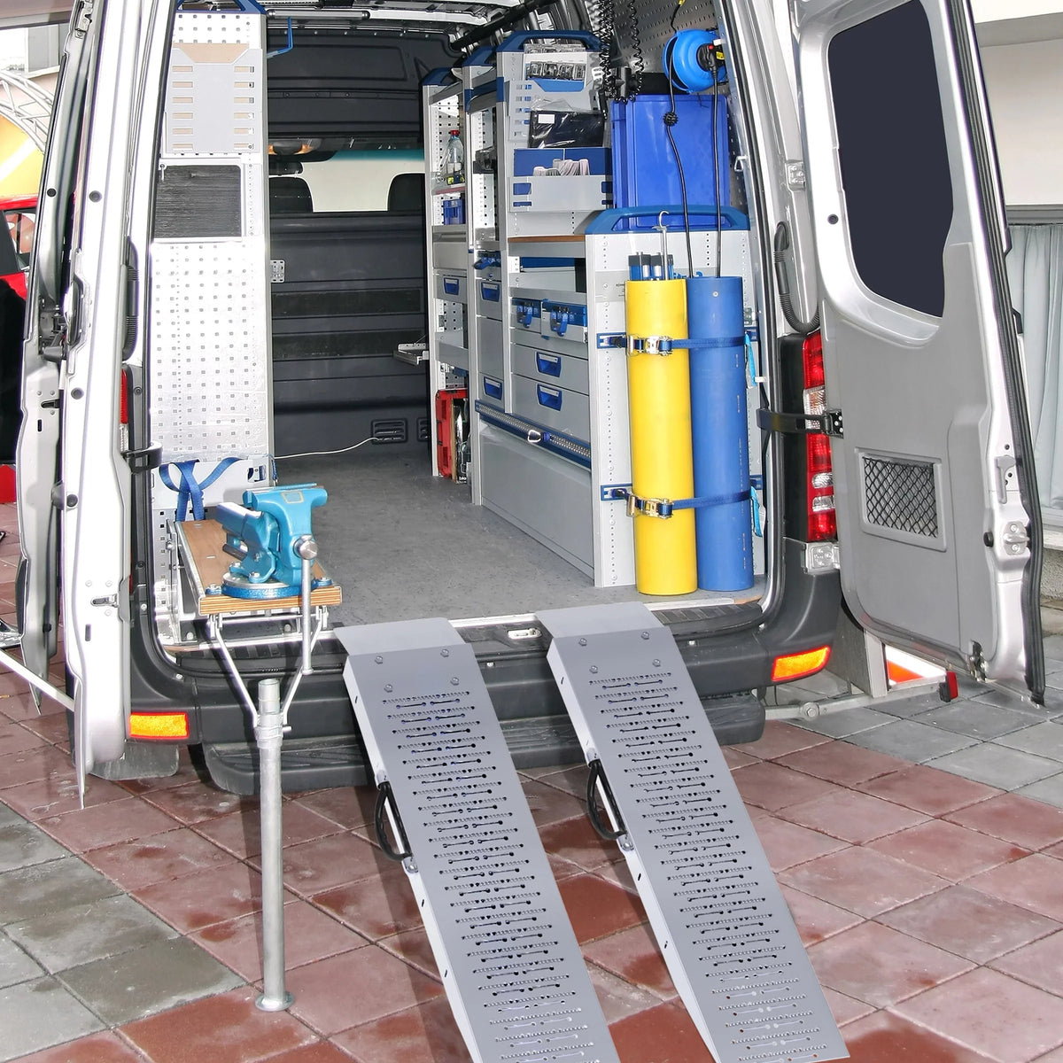 Trucks Combined Stalwart Motorcycles, Set 1200lb Loading Steel and Carts Capacity Pickup Use More, and ATVs, Ramp Trailers, with Ramps, Mowers, for