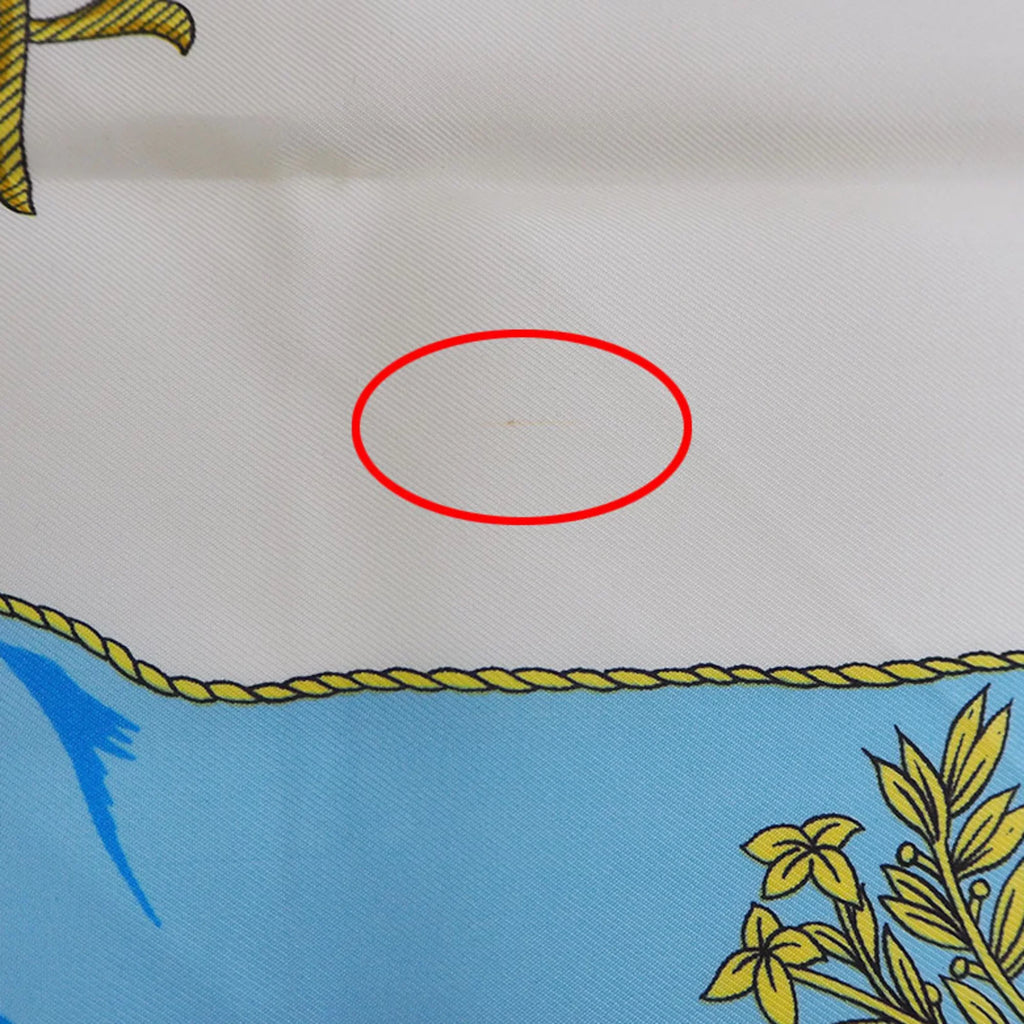 New) (Like Hermes Blue Scarf Light Silk Pre-Owned