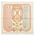 Cream 45 Gavroche Grand Pre-Owned Hermes Orange (Like Scarf Tralala New) White Carre