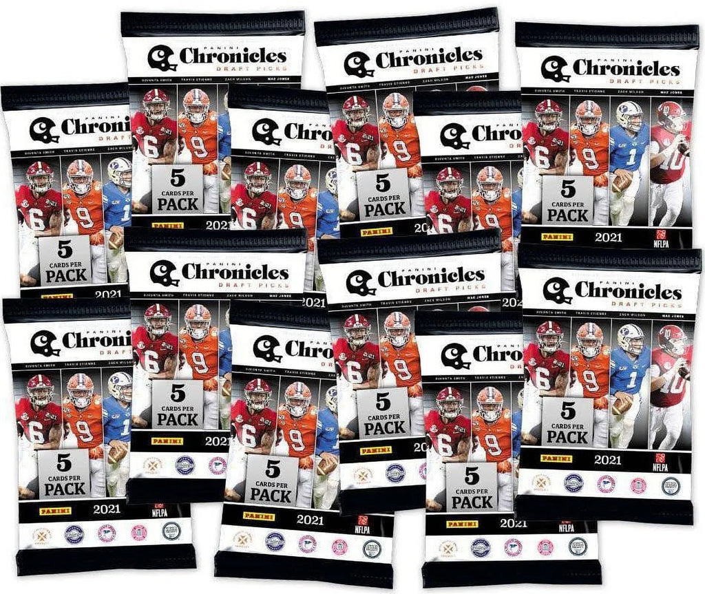 Picks Chronicles Pack Football - 5 Panini 1 Draft Auto - Box Per Cards Box Per Packs, 2021 12 Mega (Exclusive)