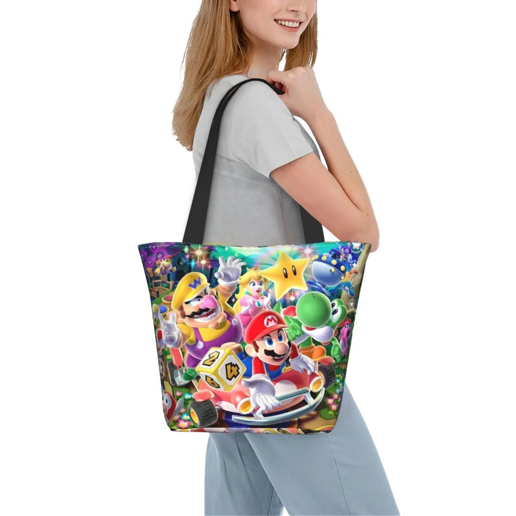 Work Tote Shopping Beach Business Large For Women's Capacity Shoulder Super Poster Handbag Travel Bag School Mario