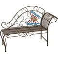 Alpine Garden 56 In. Lounge BVK684 Chaise Metal L. Butterfly