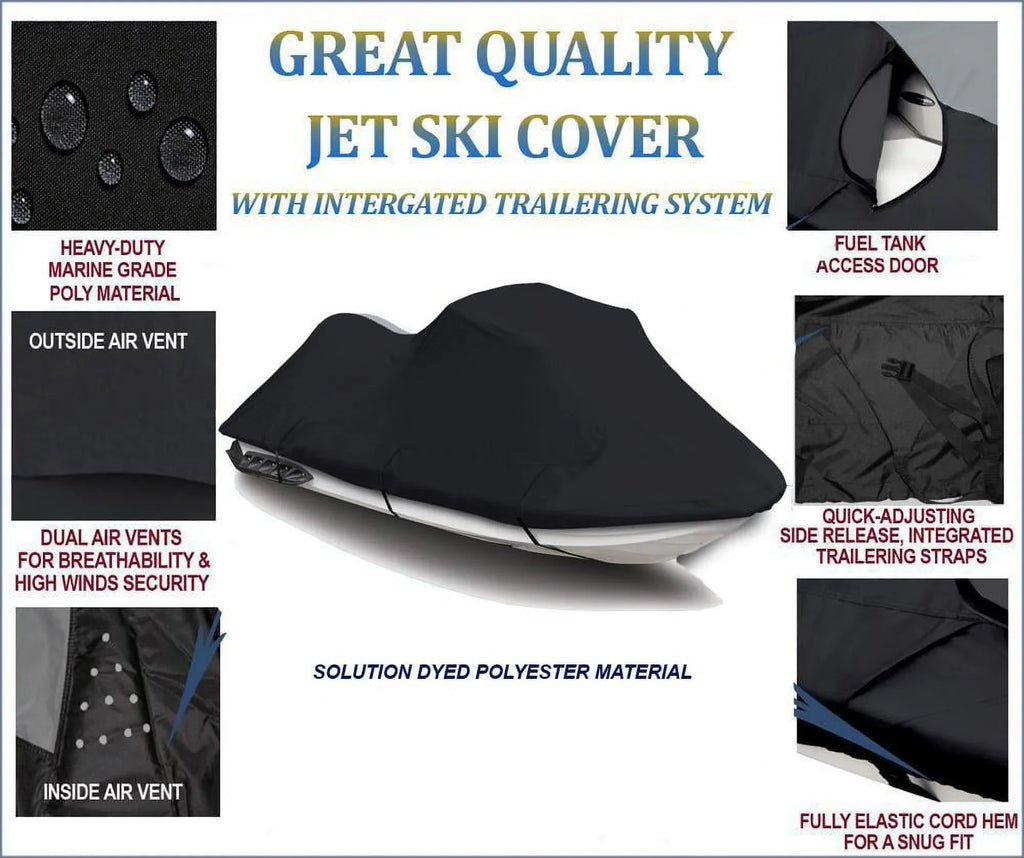 BLACK Cover JET SKI 1-2 Seater Polaris 2000 785 PWC Pro 600D for Compatible 1999