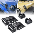 Hood for Black Jeep Wrangler JK 2007-2018 U.S. Kit JL Wrangler Xprite Aluminum Flag 2018+ Latch with & Jeep