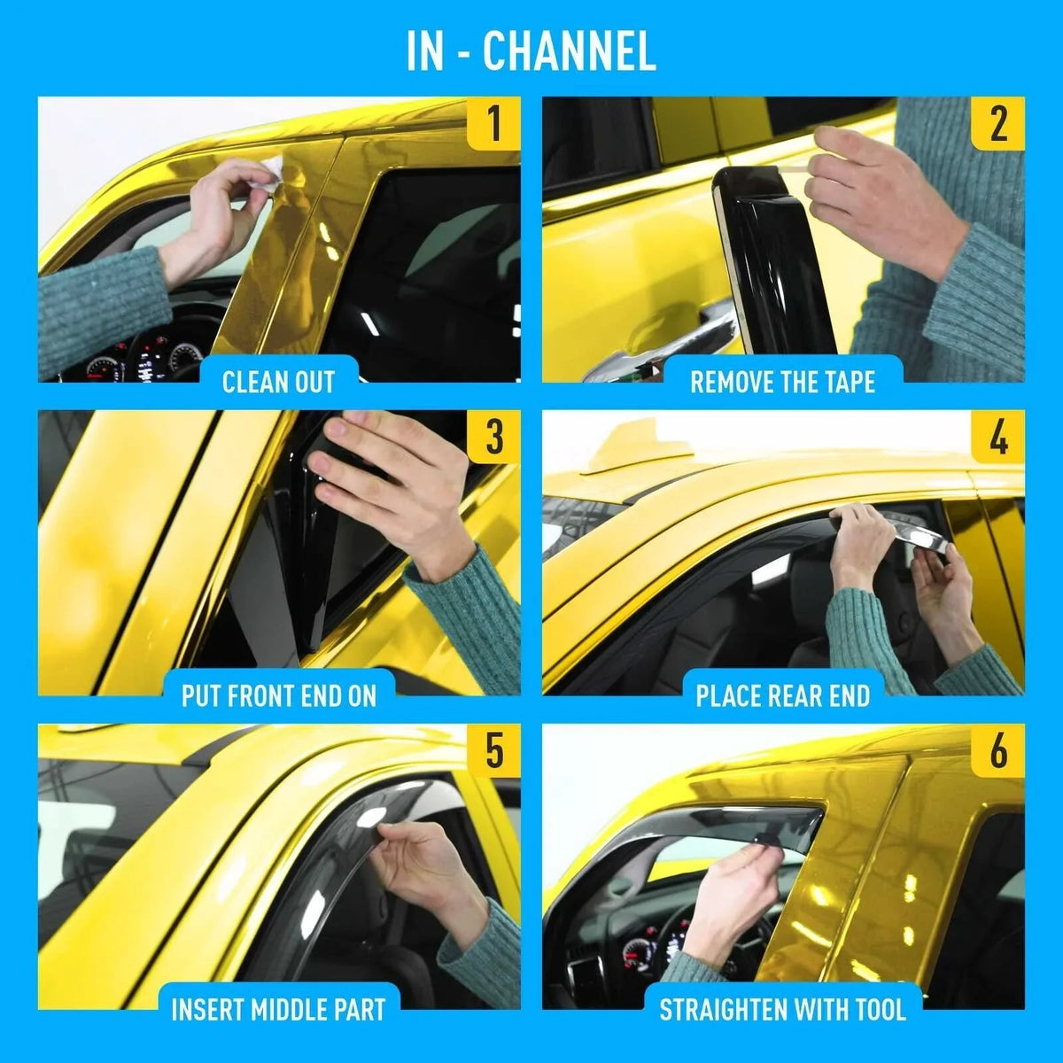 Durable AEROGUYS Wind 2020-2024, Sun Visors Accessories Car AG0268 Guards Window Visors, Vent Deflectors, - Subaru Fit Deflectors Outback 4pcs. for Window Extra Rain Visors, In-Channel