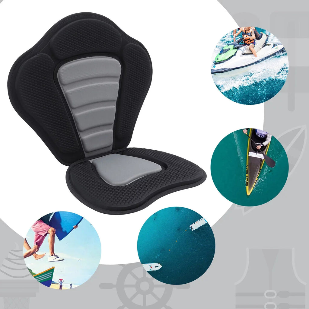 Seat Padded Seat Rafting, Storage Seat Deluxe Canoe Backpack Bag Storage Kayak Adjustable Kayaking, Boat Adjustable Backrest with Kayak Bag Canoeing, for Padded Detachable Drifting, Fishing