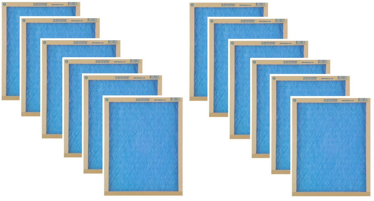 Spun x Blue 110251 of 25" Disposable x Furnace 1" - Fiberglass 10" Panel 12 True 2 Flat MERV Air Quantity Filter