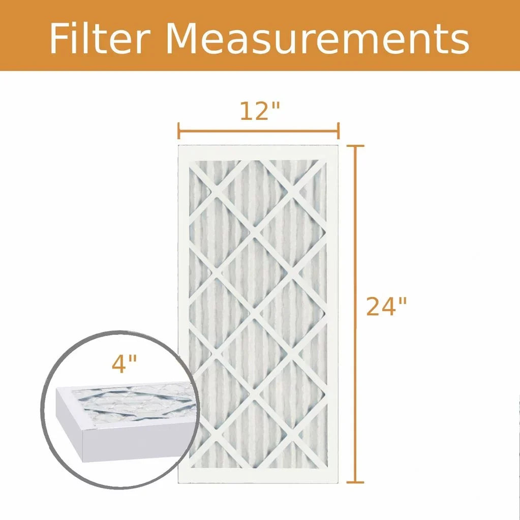Air 8 Pleat 12x24x4 MERV - (3 Pack) Purolator Filter Key