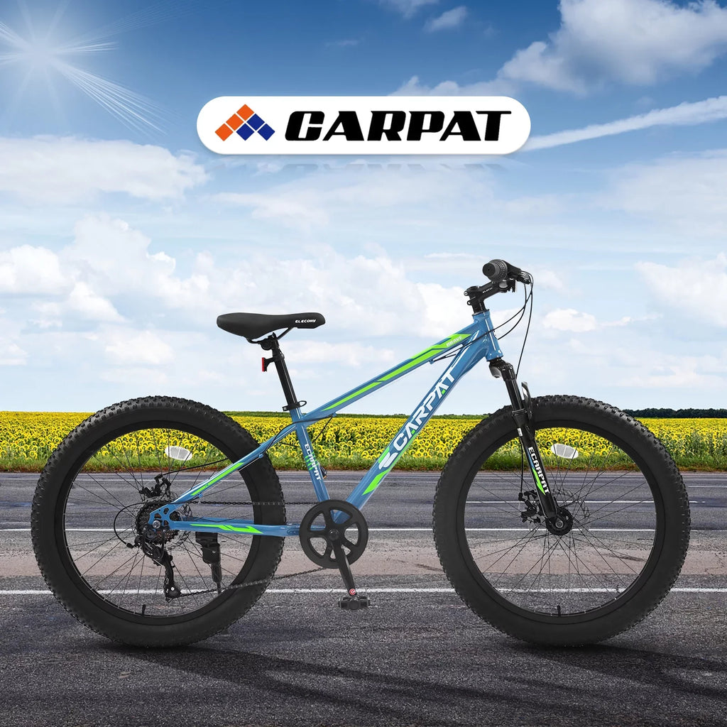Disc Adjustable Seat, Brake, Bike, Dual Speed Inch Bike, Mountain Fat Trail Suspension, Front Tire 24 7 Mountain Blue Bicycle,